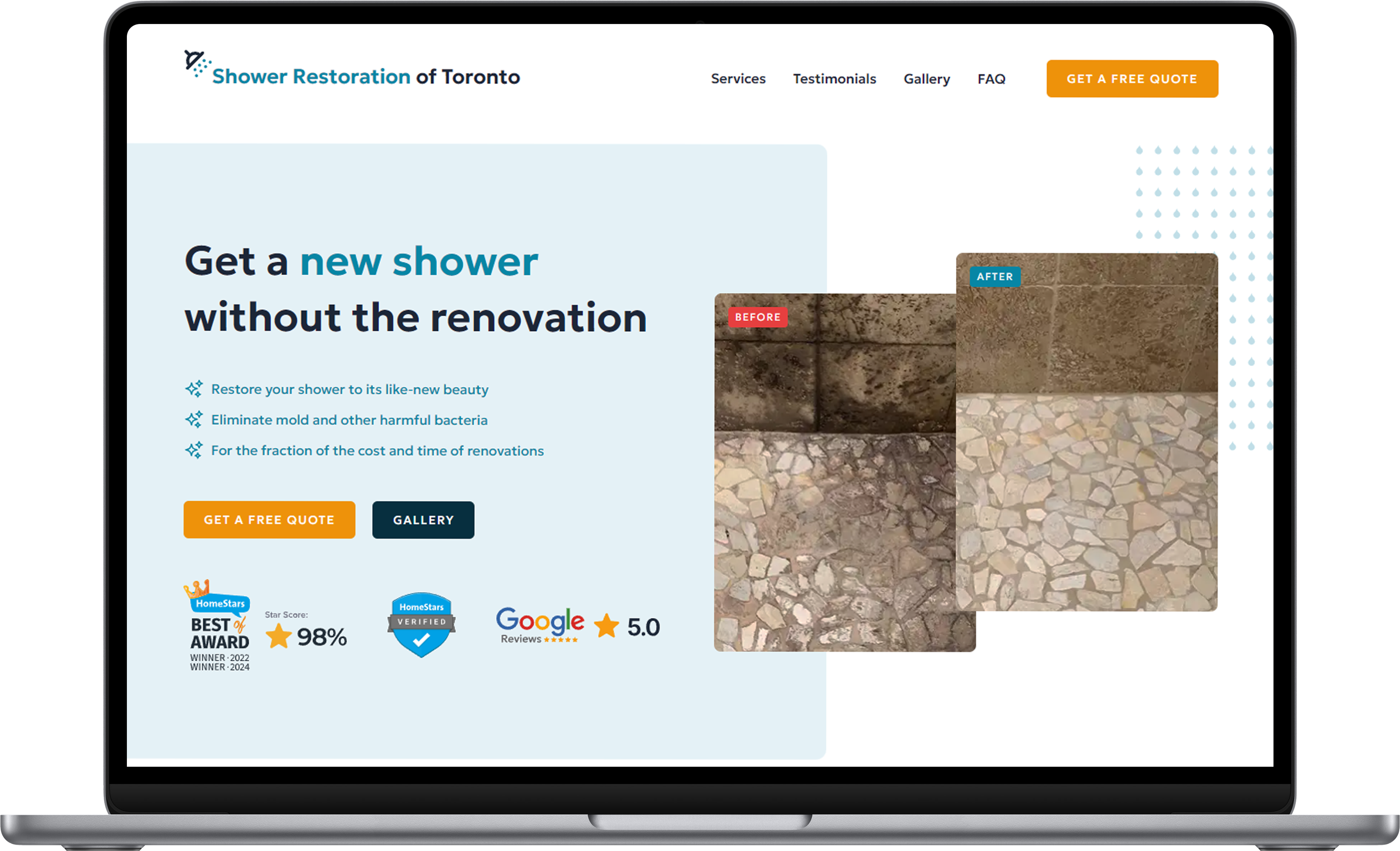 Shower Restoration of Toronto website
