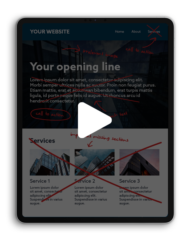 Ipad image of your website review